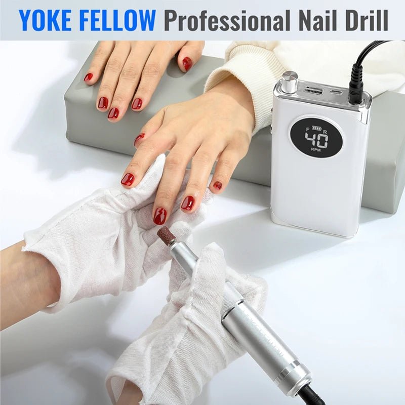 40000RPM ELECTRIC NAIL DRILL MANICURE MACHINE FOR CUTTING UV POLISH GEL 2023NEW RECHARGEABLE PORTABLE ELECTRIC NAIL FILE TOOLS - Lacatang Shop