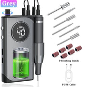 40000RPM ELECTRIC NAIL DRILL MANICURE MACHINE FOR CUTTING UV POLISH GEL 2023NEW RECHARGEABLE PORTABLE ELECTRIC NAIL FILE TOOLS - Lacatang Shop