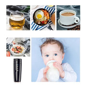 400ml Portable Car Heating Cup 12V 24V Electric Heat Water Cup LCD Display Kettle Coffee Tea Milk 304 Stainless Steel - Lacatang Shop