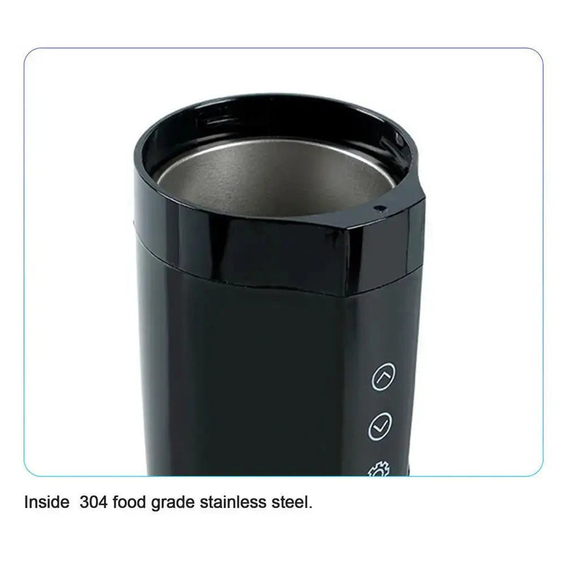 400ml Portable Car Heating Cup 12V 24V Electric Heat Water Cup LCD Display Kettle Coffee Tea Milk 304 Stainless Steel - Lacatang Shop