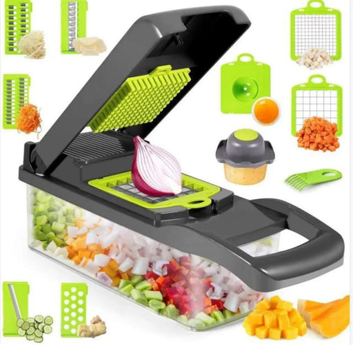 12 in 1 Manual Vegetable Chopper Kitchen Gadgets Food Chopper Onion Cutter Vegetable Slicer 

Save time and effort with our 12-in-1 Manual Vegetable Chopper - Perfect for Efficient and Precise Food Prep! Kitchen Aliexpress Lacatang Shop 