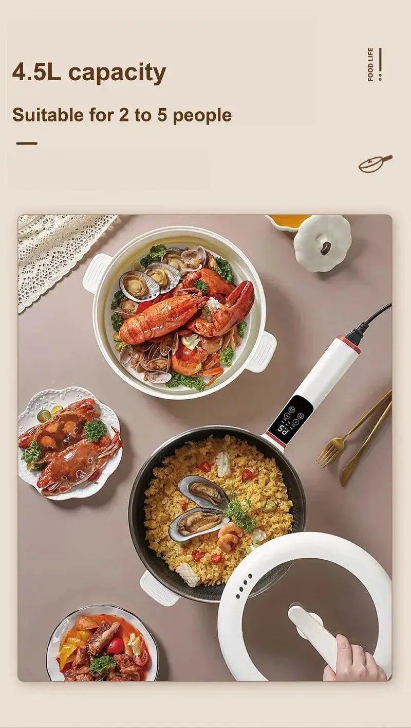 4.5L Smart Electric Wok Multi - function Electric Pot Reservation Steamer Non - stick Fry Pan Large Capacity Electric Hot Pot 220V - Lacatang Shop