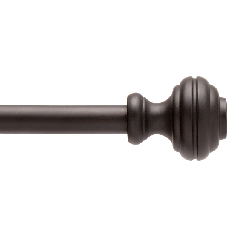 48-84 In. Cedric Petite Café Adjustable Curtain Rod, Black