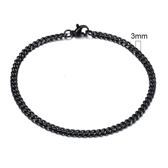 Vnox 3-11mm Chunky Miami Curb Chain Bracelet for Men, Stainless Steel Cuban Link Chain Wristband Classic Punk Heavy Male Jewelry - Lacatang Shop