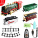 Remote Control Rail Car Smoke Music Light Christmas Charging Train Children's Toys - Lacatang Shop