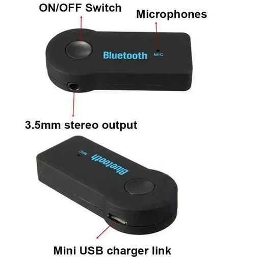 2 in 1 Wireless Bluetooth 5.0 Receiver Adapter 3.5mm Jack For Car Music Audio Aux A2dp Headphone Reciever Handsfree - Lacatang Shop