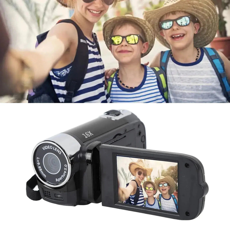 4K 48MP DV Camera 2.7in TFT Rotatable Screen 16x Digital Zoom Video Camera with USB Cable - Lacatang Shop