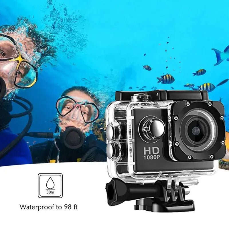 4K Ultra HD Action Camera 3MP 900mAh Underwater Waterproof Case Outdoor Sports Helmet Video Recording Cameras With 2.0 HD Screen - Lacatang Shop
