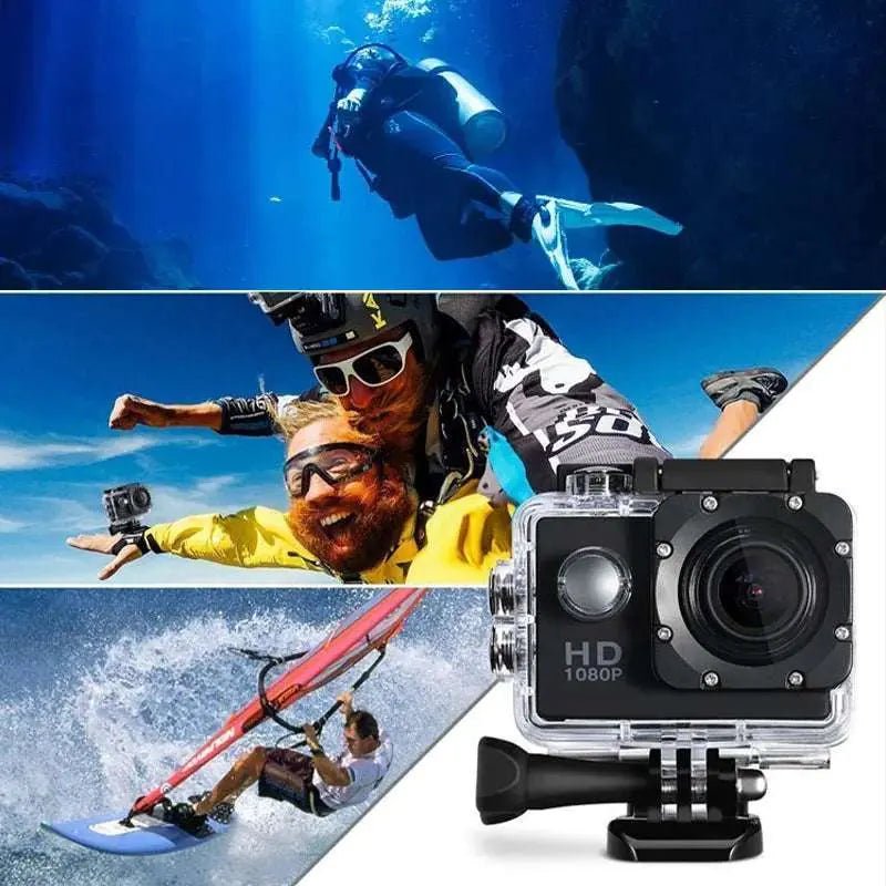 4K Ultra HD Action Camera 3MP 900mAh Underwater Waterproof Case Outdoor Sports Helmet Video Recording Cameras With 2.0 HD Screen - Lacatang Shop