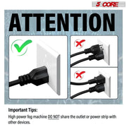 5 Core Fog Machine Indoor Outdoor 1500W 6000CFM Fogger Smoke Machine W LED 2.5 L Tank Remote - Lacatang Shop