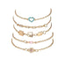 5 Piece Cute & Kitschy Pav'e Minimalist Bracelet Set - Lacatang Shop