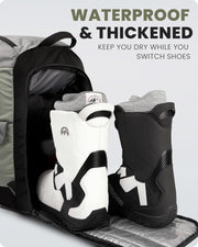50L Ski Boot Bag - Ski and Snowboard Boots Travel Backpack with Helmet Compartment | Waterproof Exterior & Bottom - Lacatang Shop