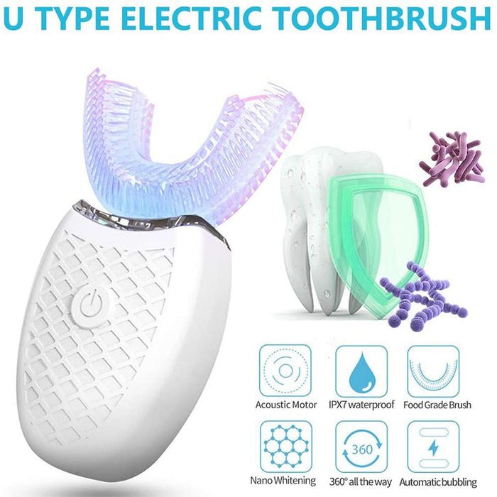 Silicone Electric Toothbrush 360° for Aldult Smart Automatic Whitening - Lacatang Shop