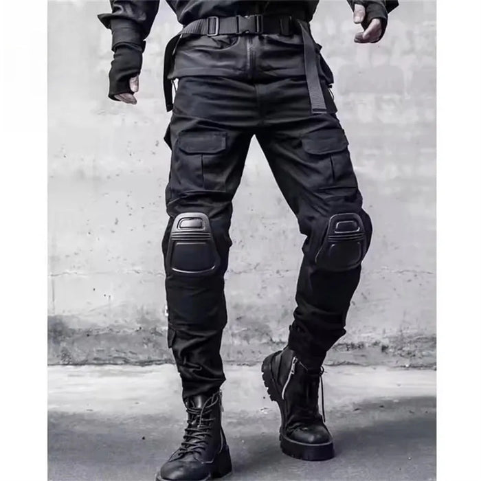 Functional Tactical Motorcycle Pants 2025 Spring Waterproof Cargo Joggers Trousers Men Knee Pad Design Streetwear Fashion Pant