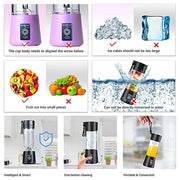 Portable Blender Cup,Electric USB Juicer Blender,Mini Blender Portable Blender for Shakes and Smoothies, Juice,380Ml, Six Blades Great for Mixing, Portable  Cup,Electric USB Juicer ,Mini  Portable   AliExpress Lacatang Shop 