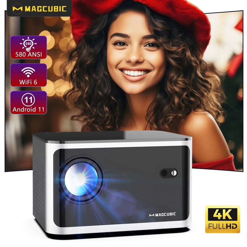 580ANSI Auto Focus Projector Android 11 4K 1080P Wifi6 Voice Control - Lacatang Shop