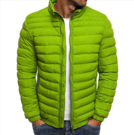 Men's Insulated Cotton Padded Jacket – Stylish Outdoor Zipper Coat - Lacatang Shop