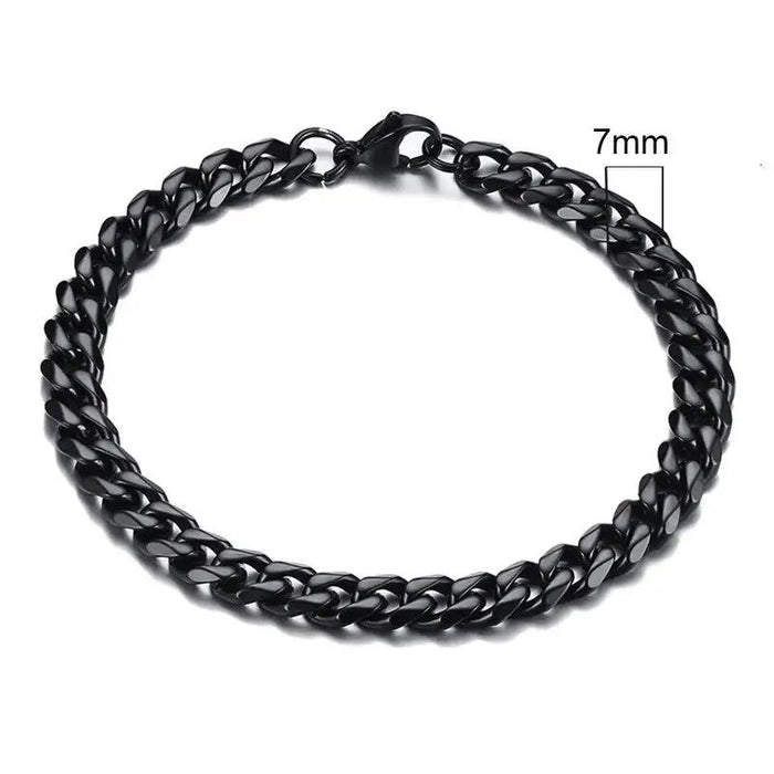 Vnox 3-11mm Chunky Miami Curb Chain Bracelet for Men, Stainless Steel Cuban Link Chain Wristband Classic Punk Heavy Male Jewelry - Lacatang Shop