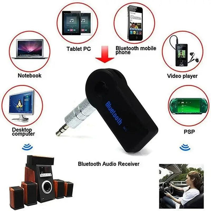 2 in 1 Wireless Bluetooth 5.0 Receiver Adapter 3.5mm Jack For Car Music Audio Aux A2dp Headphone Reciever Handsfree - Lacatang Shop