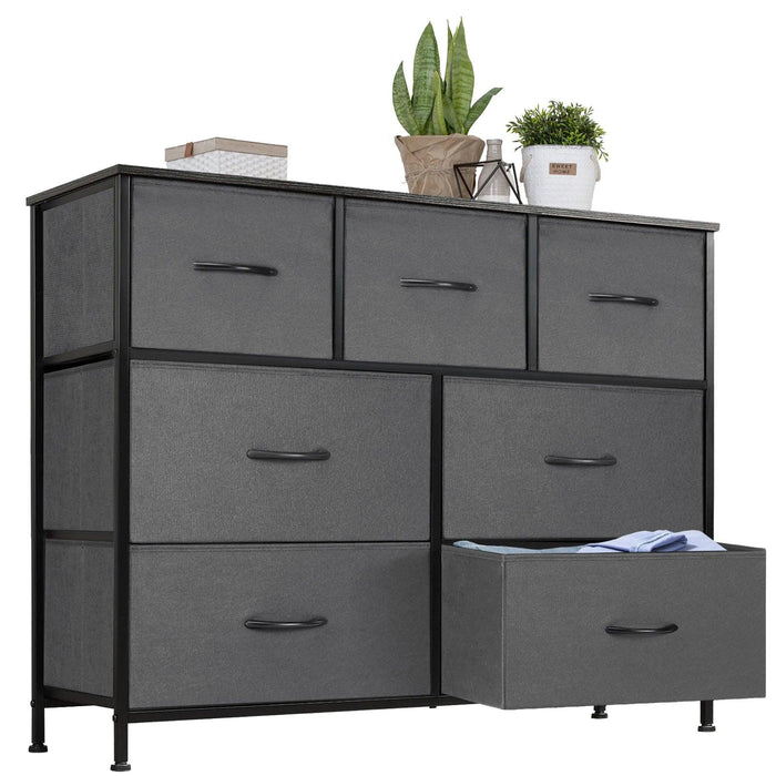 JHK Desser For Bedroom With 7 Fabric Drawers Organizer Storage Closet Chest Clothes For Living Room Display Cabinet Of Furniture - Lacatang Shop