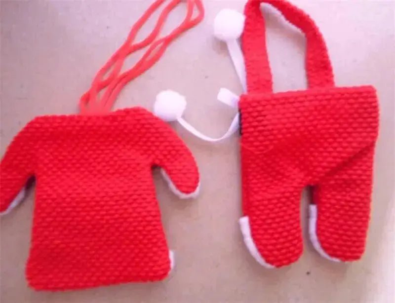 6 - Piece Christmas Silverware Holder Set - Santa Suit Table Decor for Holiday Celebrations - Lacatang Shop