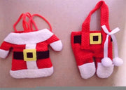 6 - Piece Santa Suit Cutlery Holder Set for Christmas Table Decor – Gift Bags for New Year Celebrations - Lacatang Shop