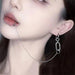 Cool Style Fake Piercing Lip Clip Earring Punk Chain Linked Earrings Hinged Lip Ring For Women Men Fashion Jewelry Accessories - Lacatang Shop