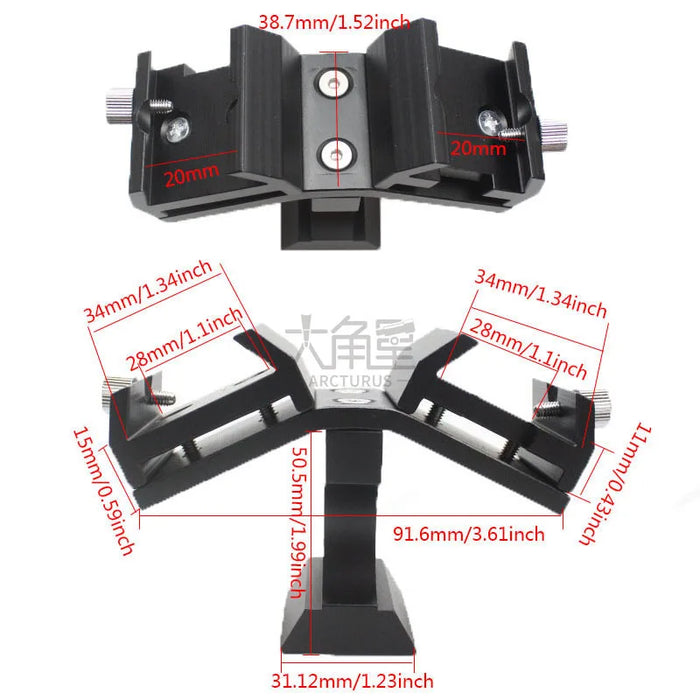 Dual Finder Mounting Bracket For Finder Scope, Red-dot Reflex Sights, Green Laser Pointer Brackets, Mini Guide Scopes And More Dual Finder Mount Bracket for Scopes, Laser Pointers & Sights  Lacatang Shop Lacatang Shop 