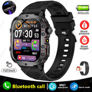 Original Men Smartwatch with Flashlight, Bluetooth, and Fitness Tracking - IP68 Waterproof Sports Watch for Android & iOS 2025