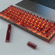 68 Keys Hot Swappable Transparent Gaming Keyboard RGB Backlit Outemu Gateron Cherry Axis Red Switch Wireless Mechanical Keyboard - Lacatang Shop