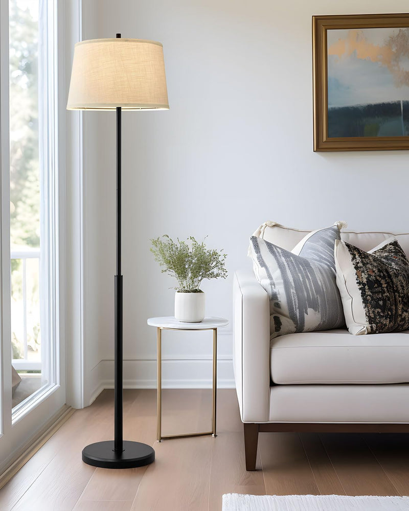 61.75" Modern Floor Lamp for Living Room, Tall Lamp for Bedroom, Floor Lamp with Rotary Switch, Industrial Standing Lamp for Nursery Study Room Office
