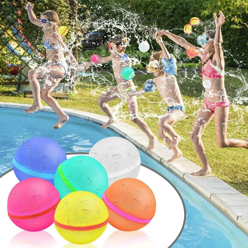 Reusable Water Balloons Set for Outdoor Activities - 6-18PCS, Ideal for Kids and Adults Reusable Water Balloons Set  Outdoor Activities - 6-18PCS, Ideal  toys AliExpress Lacatang Shop 