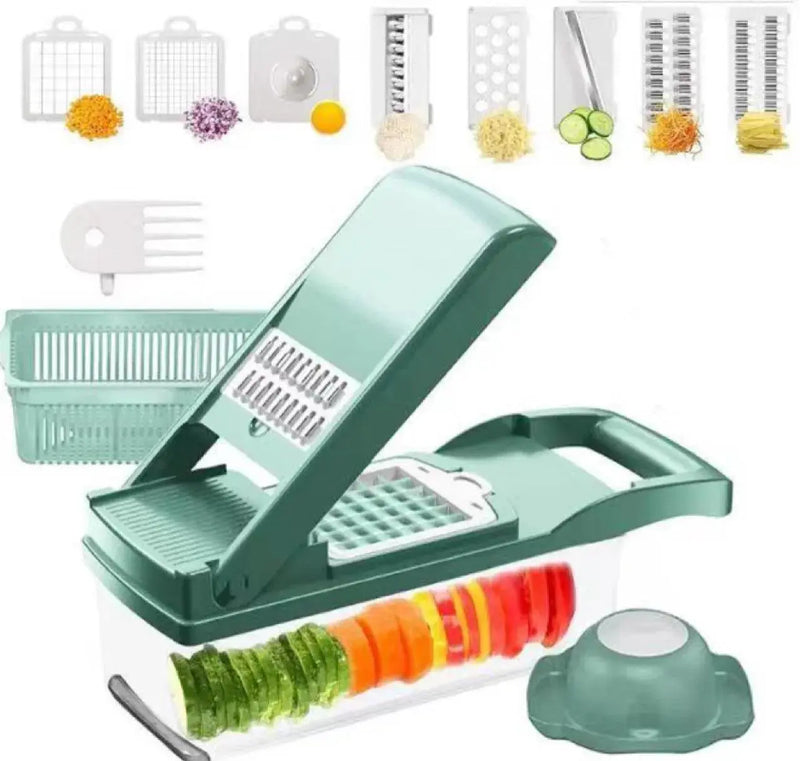 12 in 1 Manual Vegetable Chopper Kitchen Gadgets Food Chopper Onion Cutter Vegetable Slicer 

Efficiently Chop Veggies with our All-in-One Kitchen Chopper - Multipurpose Gadget Slices, Dices, and Chops like a Pro! 
  Aliexpress Lacatang Shop 