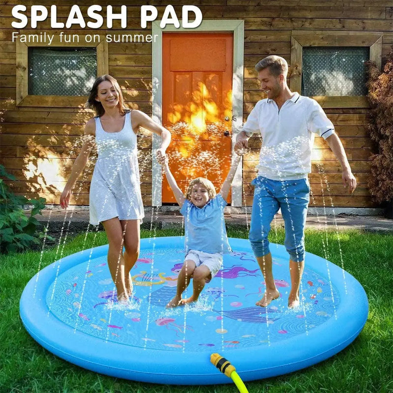 Kids Splash Pad Sprinkler for Outdoor Play - 3-in-1 Baby Pool and Water Toy Gift for Toddlers, Boys, and Girls (60" Splash Play Mat) Kids Splash Pad Sprinkler | 3-in-1 Baby Pool & Water Toy for Toddlers  AliExpress Lacatang Shop 