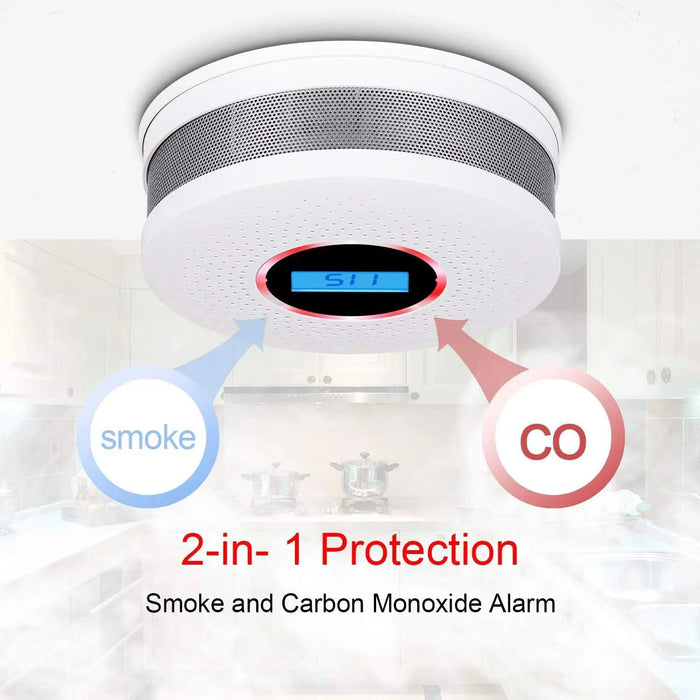 Alert Voice 110db.Alarm for Gas Carbon Monoxide and Explosives Home Security Fire with LED Indicator Built in Siren - Lacatang Shop