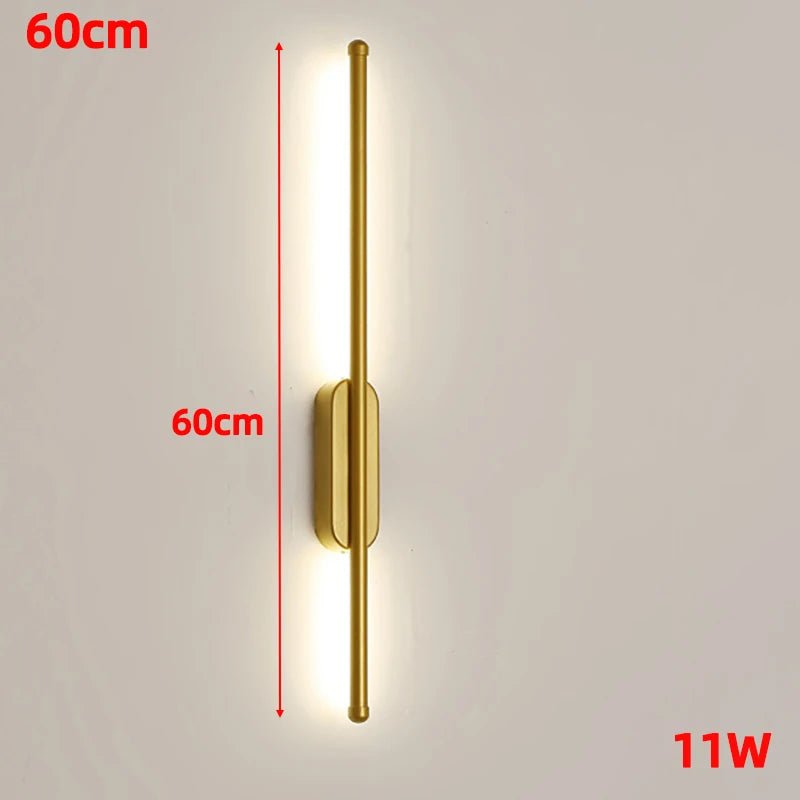 80cm 60cm Strip LED Living Room Wall light Modern Nordic Sofa background Full copper Bedroom Bedside wall light AC85 - 265V - Lacatang Shop