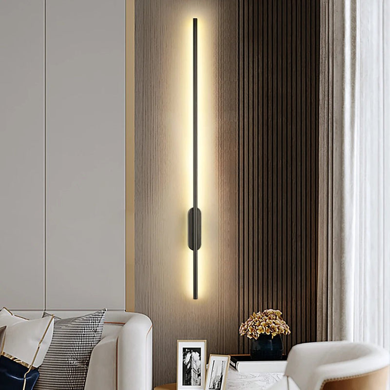 80cm 60cm Strip LED Living Room Wall light Modern Nordic Sofa background Full copper Bedroom Bedside wall light AC85 - 265V - Lacatang Shop