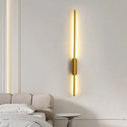 80cm x 60cm Modern Nordic Strip LED Wall Light in Full Copper Finish