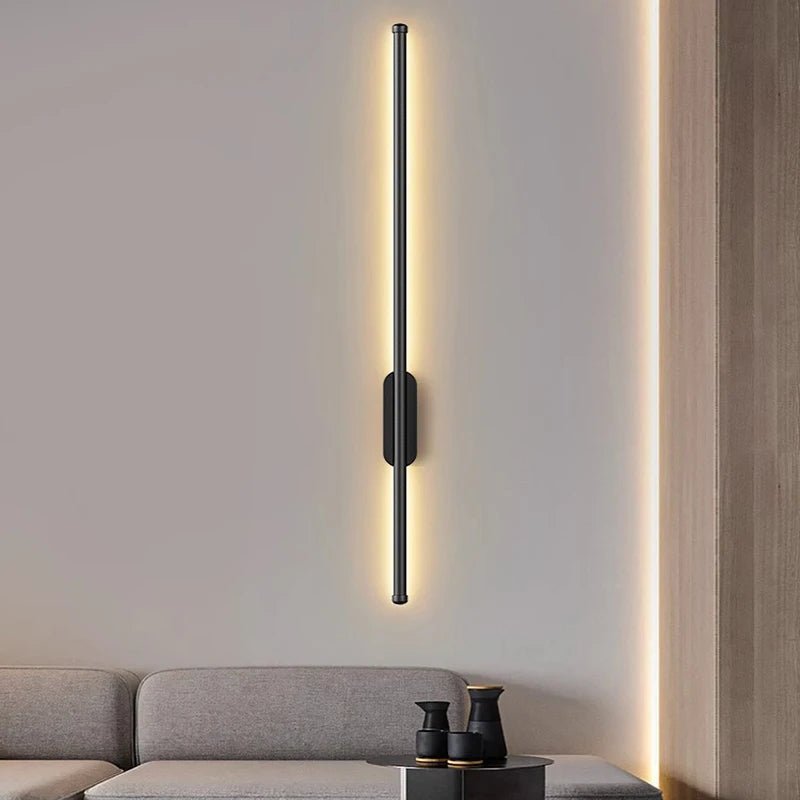 80cm 60cm Strip LED Living Room Wall light Modern Nordic Sofa background Full copper Bedroom Bedside wall light AC85 - 265V - Lacatang Shop