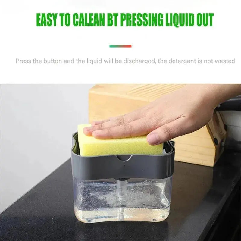 Dish Soap Dispenser Kitchen Liquid Soap Dispenser Sponge Caddy Soap Pump Dispenser with Sponge Holder Kitchen Cleaner Dish Soap Dispenser with Sponge Holder - Kitchen Soap Pump Caddy  AliExpress Lacatang Shop 