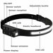 COB LED Headlamp USB Rechargeable Headlight Torch Work Light Bar Head Band Lamp - Lacatang Shop