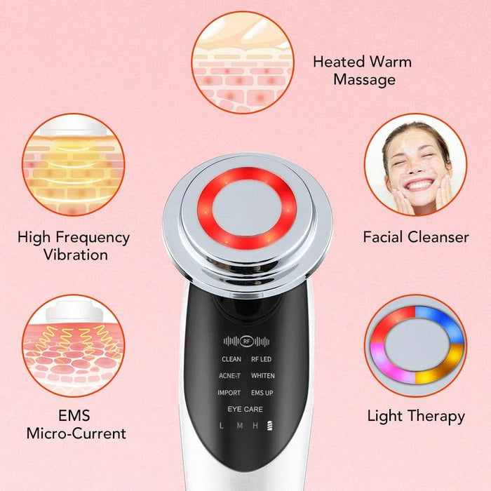 7 in 1 Face Lift Device - EMS RF Microcurrent Skin Rejuvenation, Facial Massager, Light Therapy, anti Aging /Wrinkle /Beauty Apparatus - Unisex - Lacatang Shop