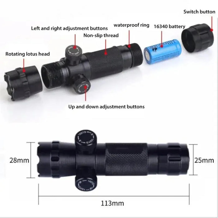 2024 Red Green Dot Lase-r Sight Metal Shell Infrared Sight Calibrator Adjustable Hand-adjusted Lase-r Pointer For Hunting