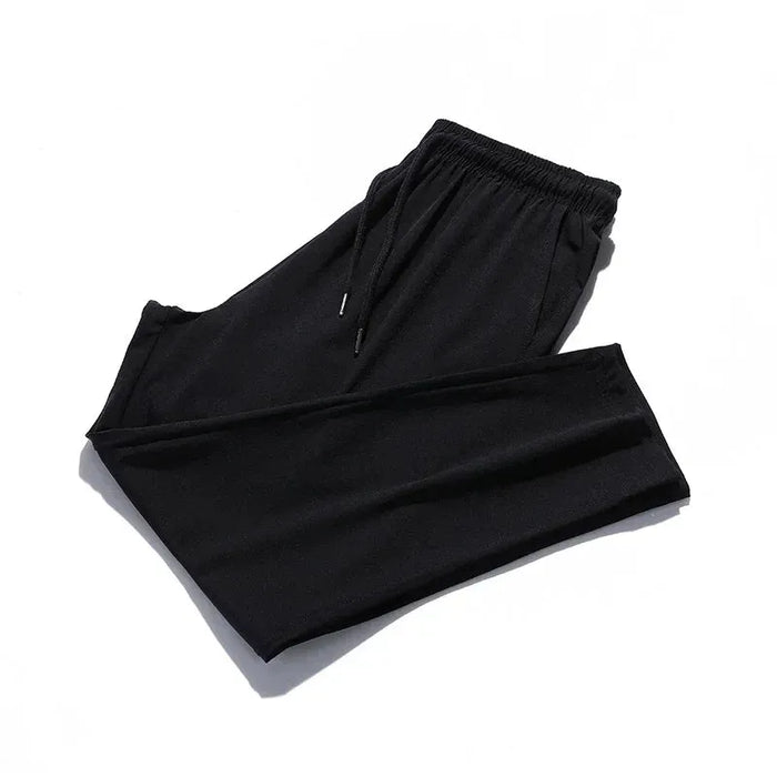 Summer Men Casual Pants Joggers Sweatpants Mens Solid Color Elastic Waist Trousers Fitness Sportswear Fashion Spring Sweatpants