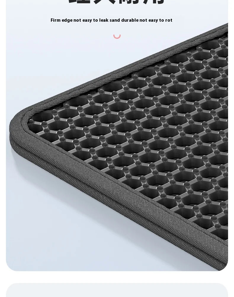 90x60CM Large Cat Litter Mat Waterproof Double Layer Non Slip Litter Box Tray Pad Washable Durable Pet Toilet Training Mat - Lacatang Shop