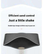 90x60CM Large Cat Litter Mat Waterproof Double Layer Non Slip Litter Box Tray Pad Washable Durable Pet Toilet Training Mat - Lacatang Shop