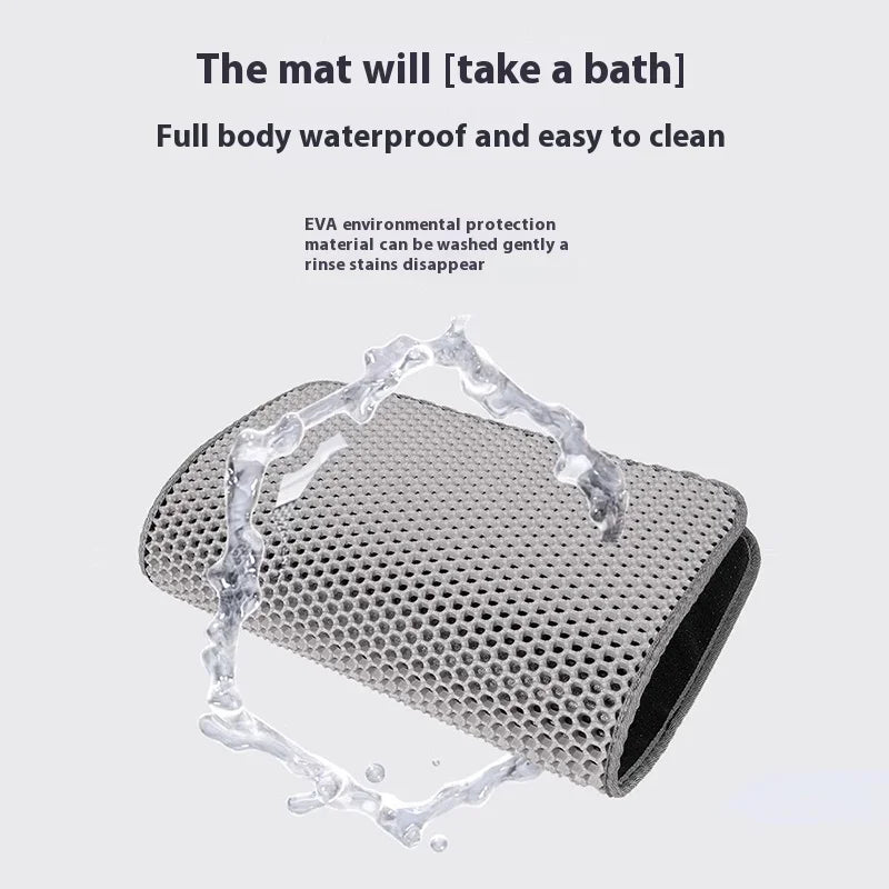 90x60CM Large Cat Litter Mat Waterproof Double Layer Non Slip Litter Box Tray Pad Washable Durable Pet Toilet Training Mat - Lacatang Shop