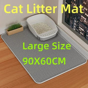 90x60CM Large Cat Litter Mat Waterproof Double Layer Non Slip Litter Box Tray Pad Washable Durable Pet Toilet Training Mat - Lacatang Shop