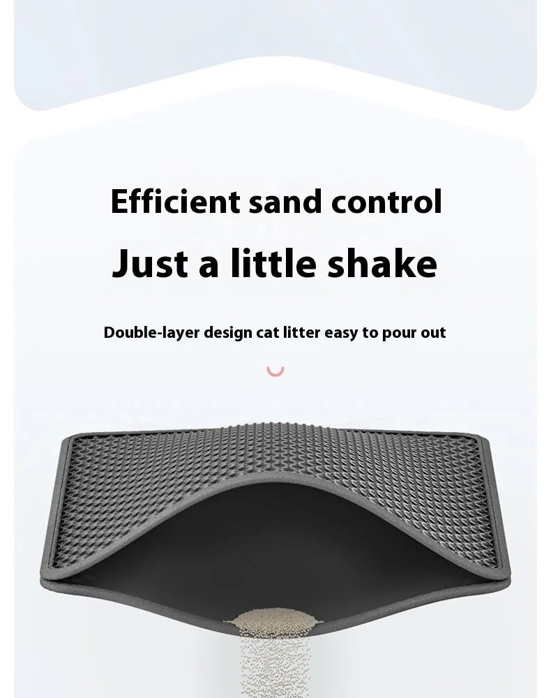 90x60CM Large Cat Litter Mat Waterproof Double Layer Non Slip Litter Box Tray Pad Washable Durable Pet Toilet Training Mat - Lacatang Shop