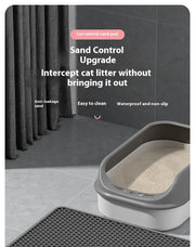 90x60CM Large Cat Litter Mat Waterproof Double Layer Non Slip Litter Box Tray Pad Washable Durable Pet Toilet Training Mat - Lacatang Shop